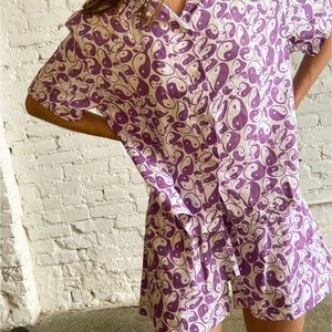 Holiday the Label Purple Linen PJ set